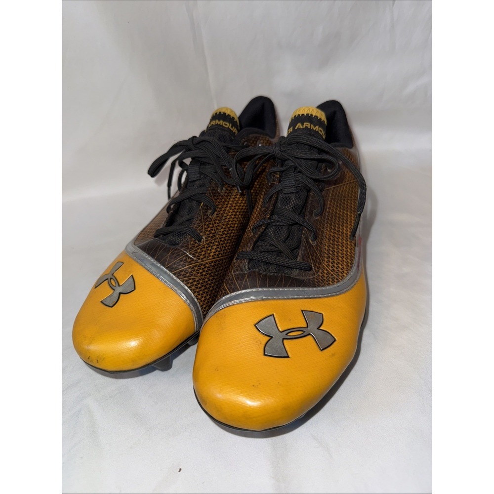 Under Armour Football Cleats, Black And Orange , Size 12